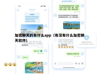 加密聊天的有什么app（有没有什么加密聊天软件）
