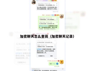 加密聊天怎么查岗（加密聊天记录）