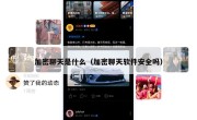 加密聊天是什么（加密聊天软件安全吗）