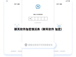 聊天软件加密情况表（聊天软件 加密）