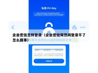 企业密信怎样登录（企业密信突然间登录不了怎么回事）