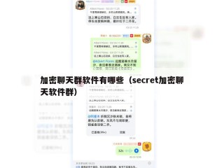 加密聊天群软件有哪些（secret加密聊天软件群）