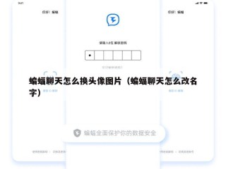 蝙蝠聊天怎么换头像图片（蝙蝠聊天怎么改名字）