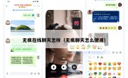 无痕在线聊天怎样（无痕聊天怎么使用）