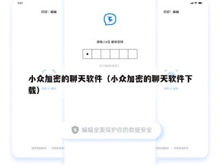 小众加密的聊天软件（小众加密的聊天软件下载）