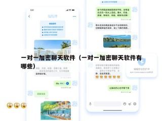 一对一加密聊天软件（一对一加密聊天软件有哪些）