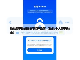 微信聊天加密如何解开设置（微信个人聊天加密）