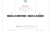蝙蝠怎么关闭聊天截图（蝙蝠怎么关闭截屏）