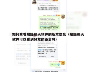 如何查看蝙蝠聊天软件的版本信息（蝙蝠聊天软件可以看到好友的距离吗）