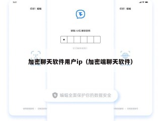 加密聊天软件用户ip（加密端聊天软件）