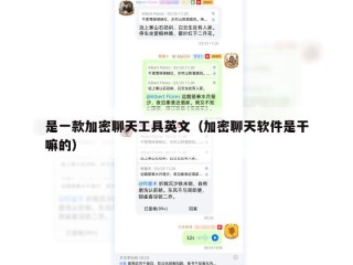是一款加密聊天工具英文（加密聊天软件是干嘛的）