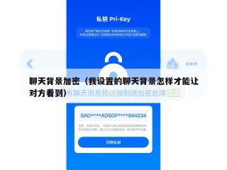 聊天背景加密（我设置的聊天背景怎样才能让对方看到）