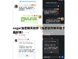sugar加密聊天软件（加密软件聊天哪个最好用）