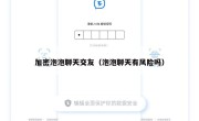 加密泡泡聊天交友（泡泡聊天有风险吗）