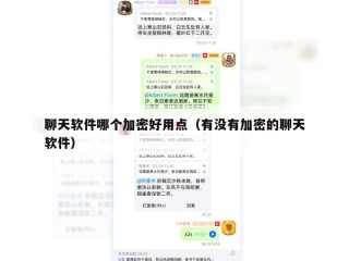 聊天软件哪个加密好用点（有没有加密的聊天软件）