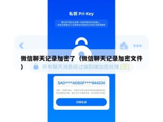 微信聊天记录加密了（微信聊天记录加密文件）
