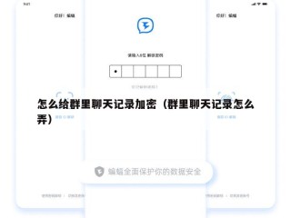 怎么给群里聊天记录加密（群里聊天记录怎么弄）