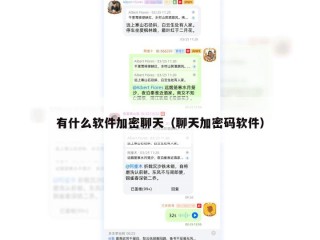 有什么软件加密聊天（聊天加密码软件）