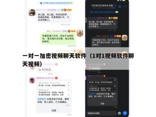 一对一加密视频聊天软件（1对1视频软件聊天视频）