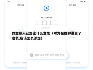 群主聊天已加密什么意思（对方在群聊设置了隐私,应该怎么添加）