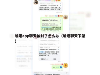 蝙蝠app聊天被封了怎么办（蝙蝠聊天下架）
