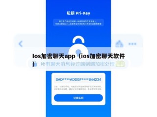 Ios加密聊天app（ios加密聊天软件）