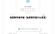 加密聊天被诈骗（加密聊天是什么意思）