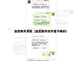 加密聊天系统（加密聊天软件是干嘛的）