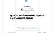 oppo怎么安装蝙蝠聊天软件（oppo怎么安装蝙蝠聊天软件教程）