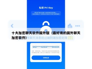 十大加密聊天软件国外版（最好用的国外聊天加密软件）
