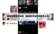 蝙蝠加密聊天加我（蝙蝠聊天加密失败怎么处理）
