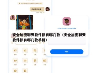 安全加密聊天软件都有哪几款（安全加密聊天软件都有哪几款手机）