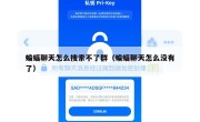 蝙蝠聊天怎么搜索不了群（蝙蝠聊天怎么没有了）