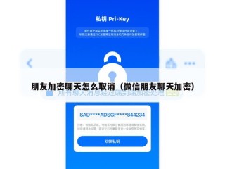 朋友加密聊天怎么取消（微信朋友聊天加密）