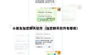 小朋友加密聊天软件（加密聊天软件有那些）