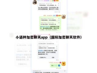 小语种加密聊天app（国际加密聊天软件）