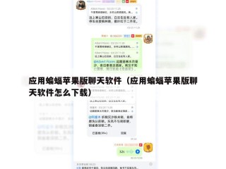 应用蝙蝠苹果版聊天软件（应用蝙蝠苹果版聊天软件怎么下载）
