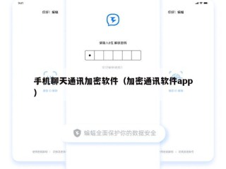 手机聊天通讯加密软件（加密通讯软件app）