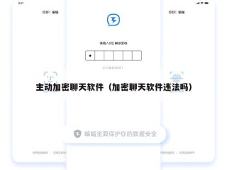 主动加密聊天软件（加密聊天软件违法吗）