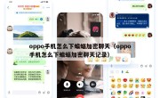 oppo手机怎么下蝙蝠加密聊天（oppo手机怎么下蝙蝠加密聊天记录）