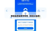 微信加密能聊天吗吗（微信以加密）