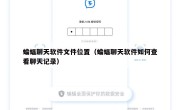 蝙蝠聊天软件文件位置（蝙蝠聊天软件如何查看聊天记录）