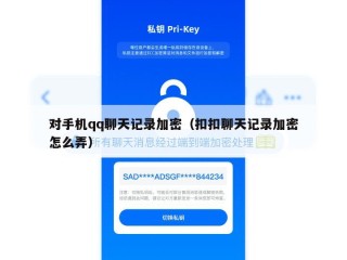 对手机qq聊天记录加密（扣扣聊天记录加密怎么弄）
