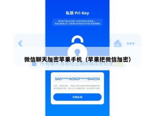 微信聊天加密苹果手机（苹果把微信加密）