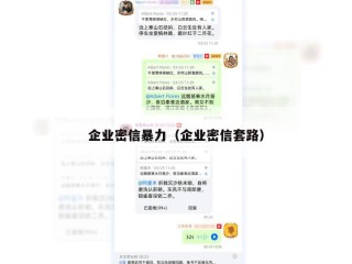 企业密信暴力（企业密信套路）