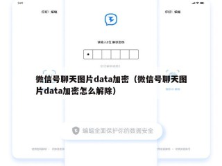 微信号聊天图片data加密（微信号聊天图片data加密怎么解除）