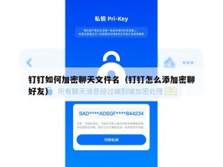 钉钉如何加密聊天文件名（钉钉怎么添加密聊好友）