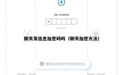 聊天发信息加密码吗（聊天加密方法）