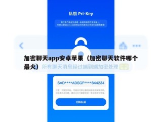 加密聊天app安卓苹果（加密聊天软件哪个最火）