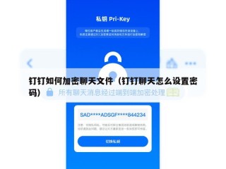 钉钉如何加密聊天文件（钉钉聊天怎么设置密码）